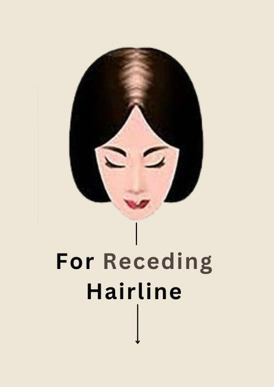 For receding Hair line - 2X5" Silk Topper