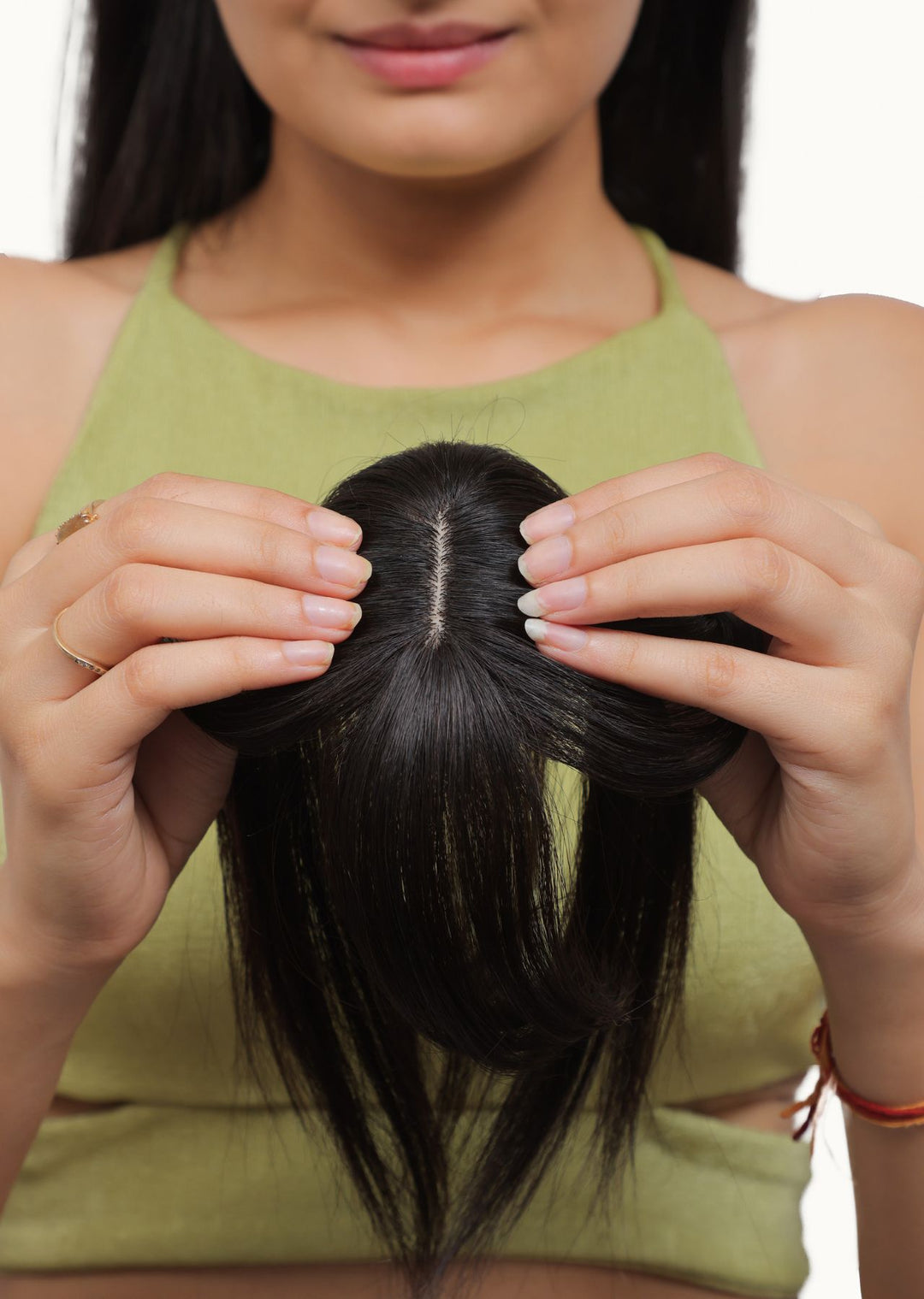 Mini Silk Topper With Bangs