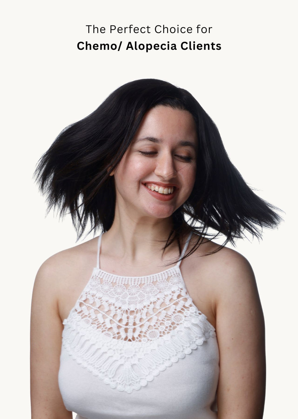 Bob cut Human Hair Wig for chemo/alopecia patient