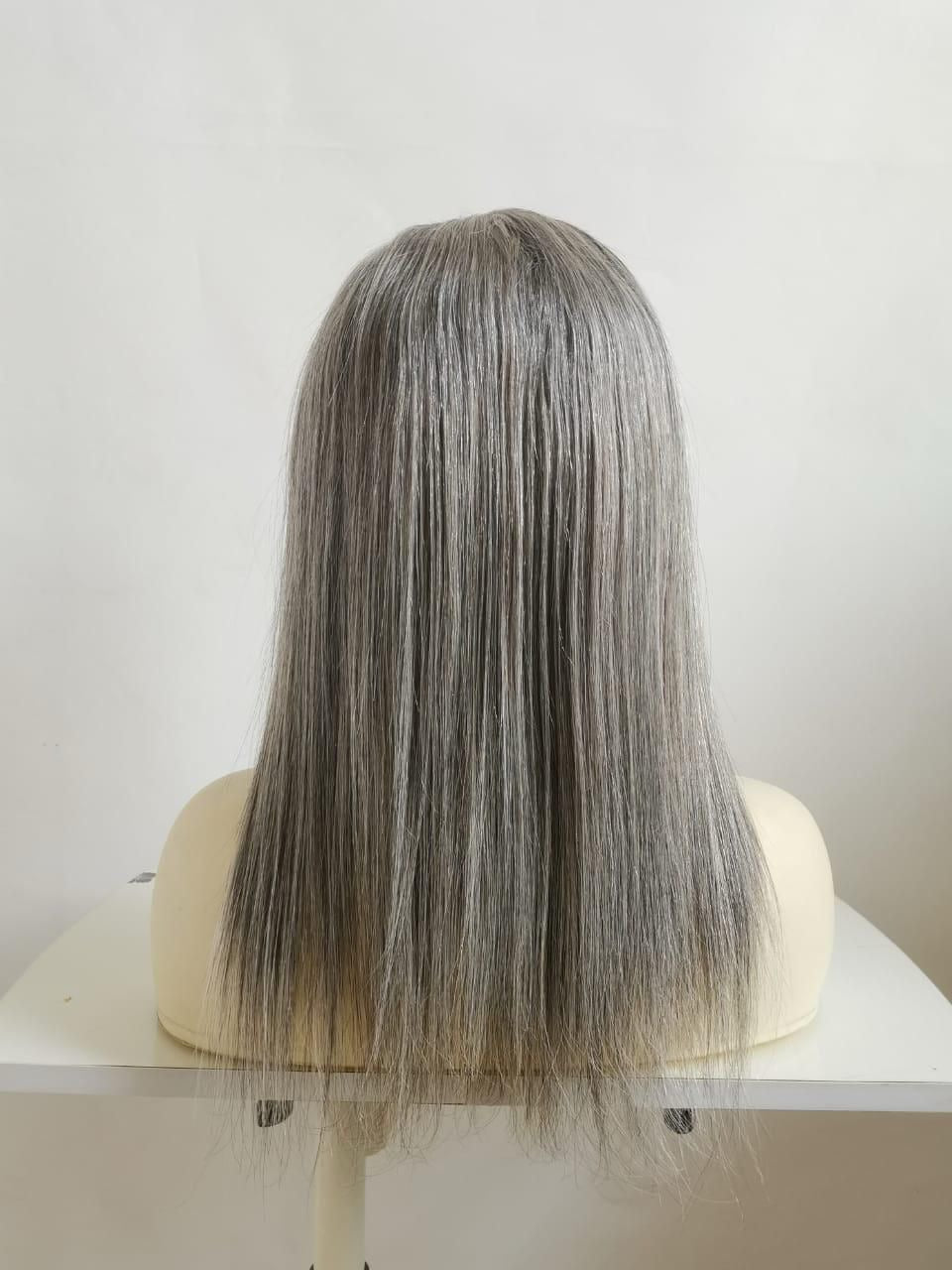Salt and Pepper Hair Wig - Black and White Hair