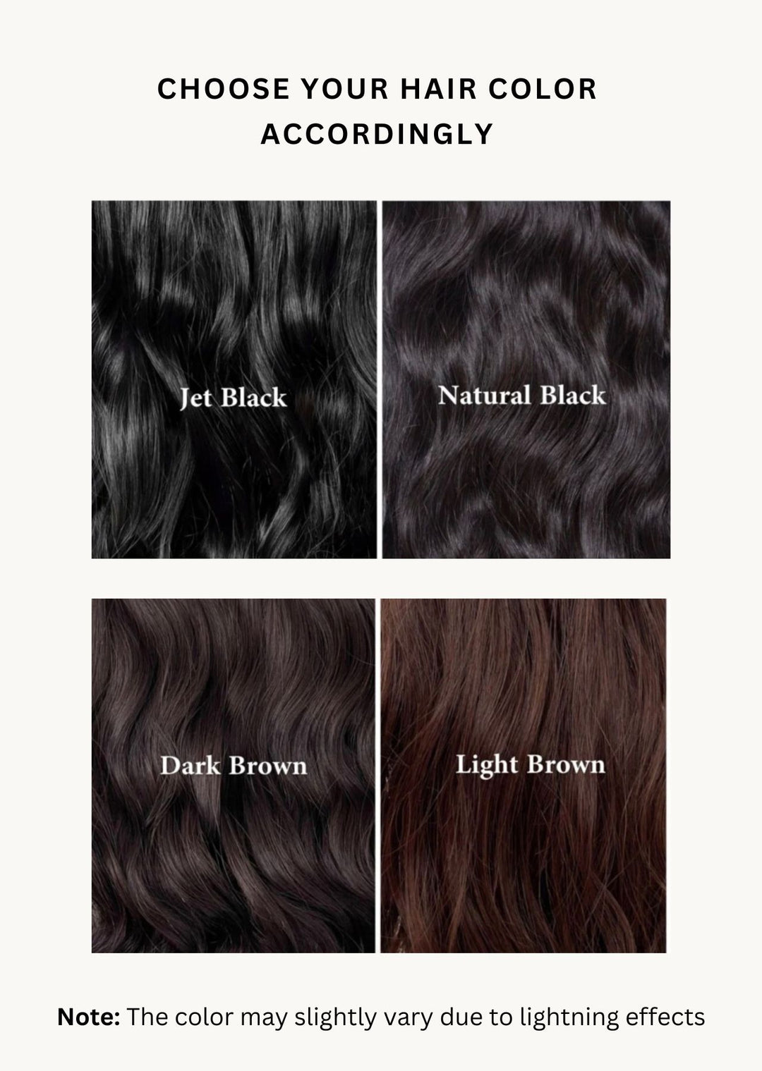 Colour options available for micro ring hair extensions