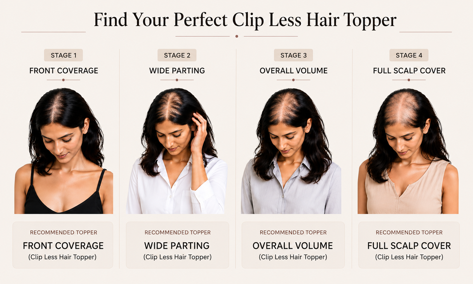 Clip Less Hair Topper