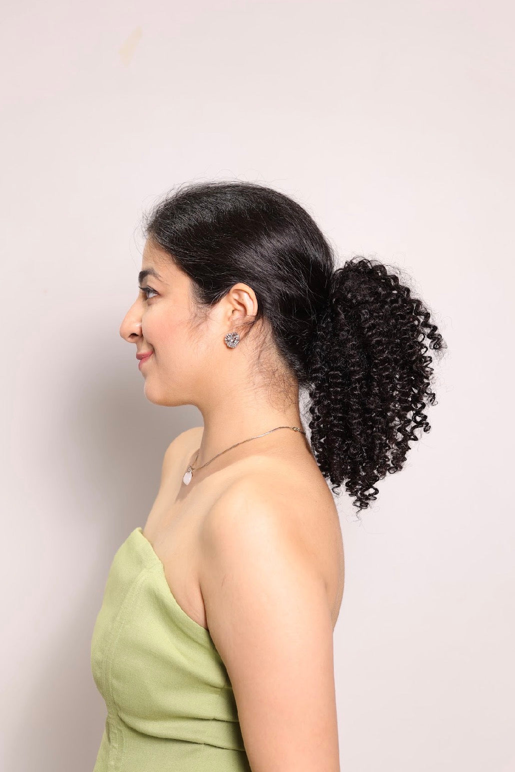 Curly Top Knot Bun
