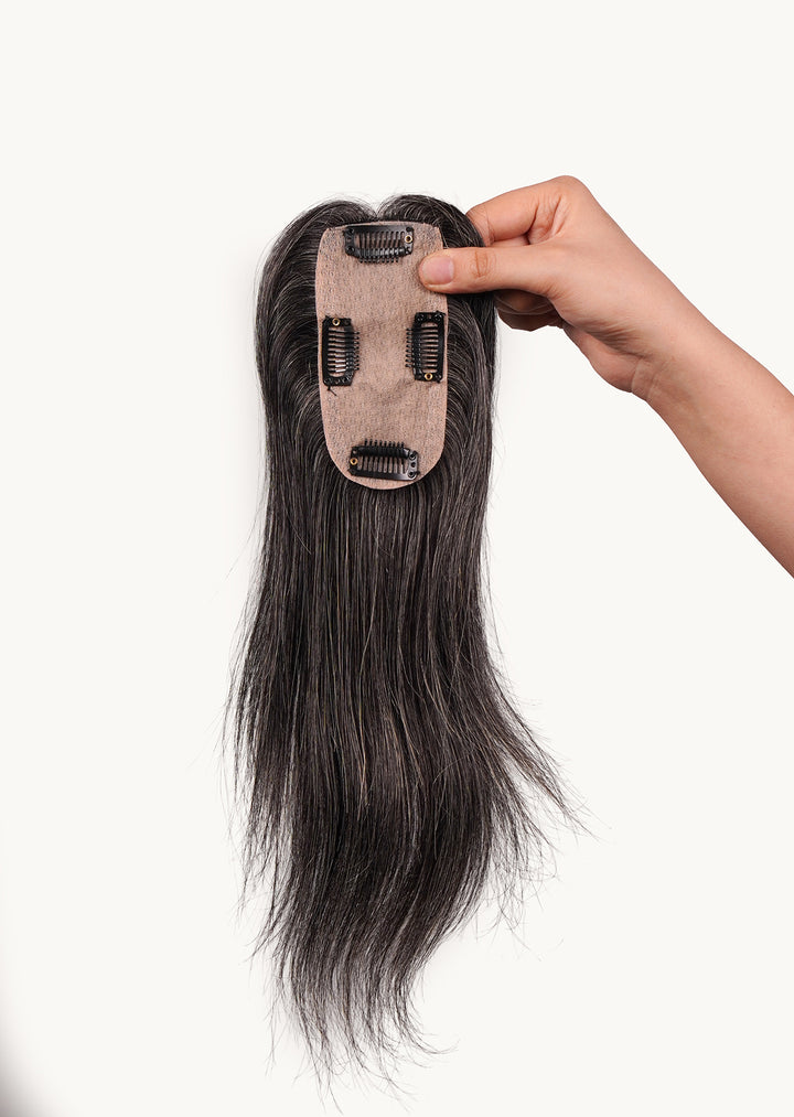 Salt & Pepper Silk Hair Topper