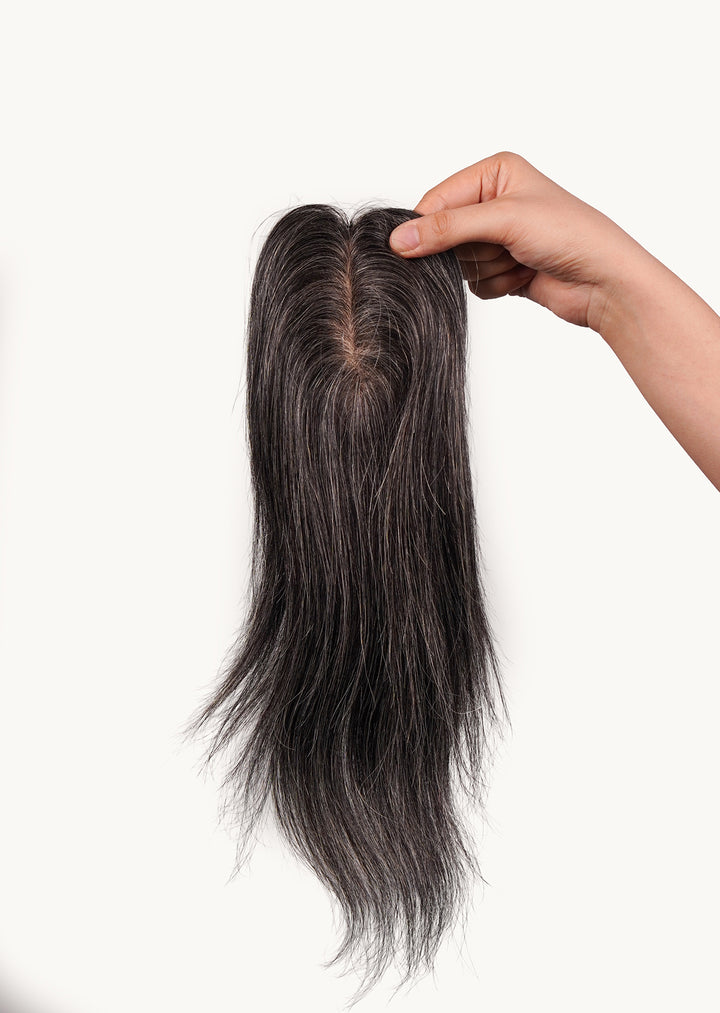Salt & Pepper Silk Hair Topper