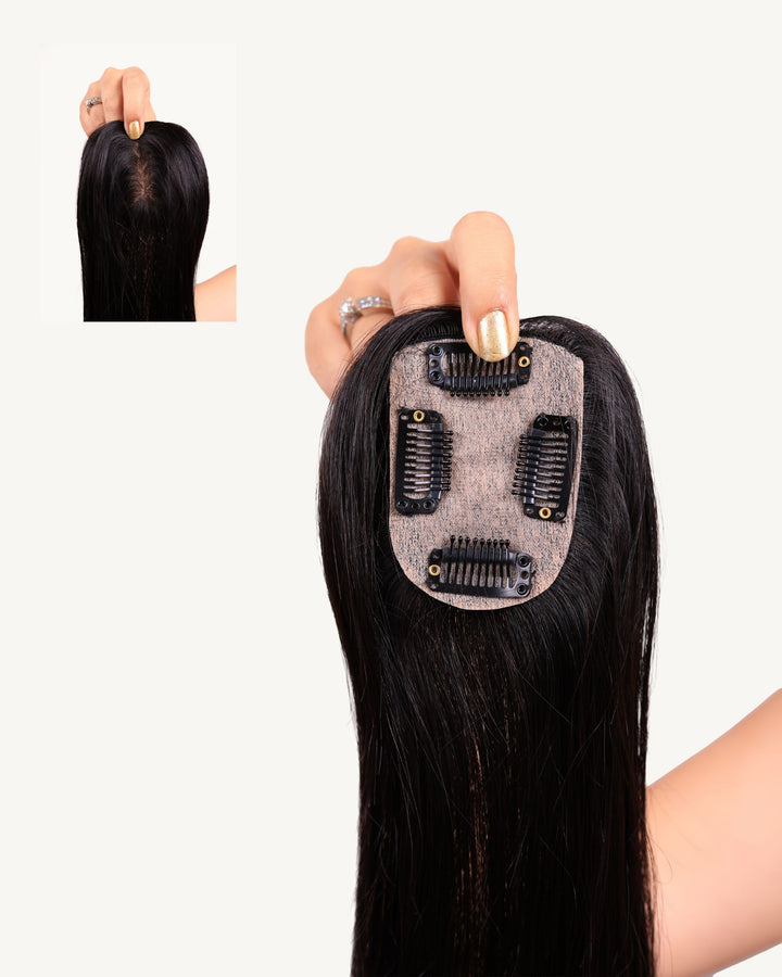 2 X 3 Silk Hair Topper clip-in attachment