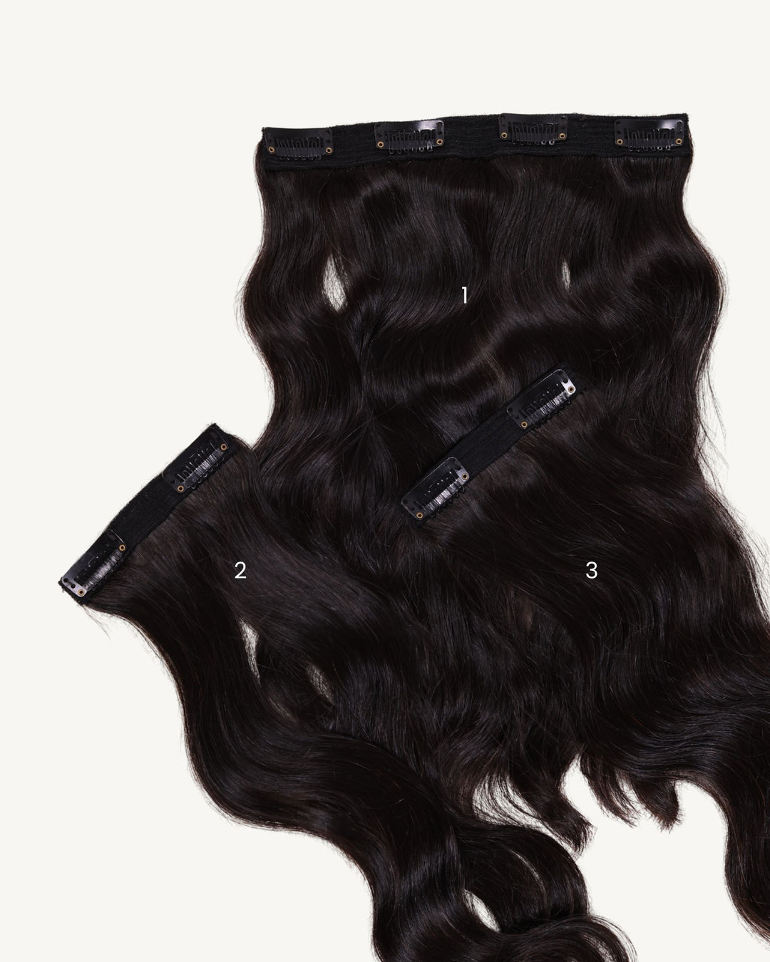 3 Set Hair Extensions: Wavy