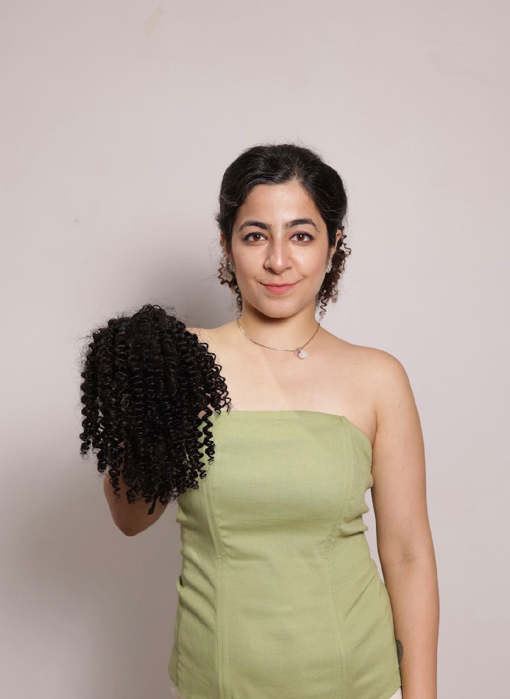 Curly Top Knot Bun