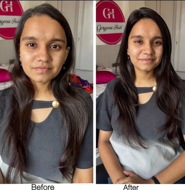 Wide Parting : Clipless Hair Topper