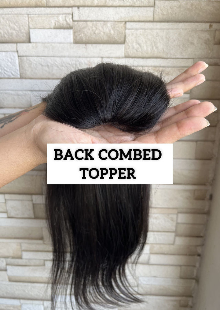 4X4" Back Combed Hair Topper