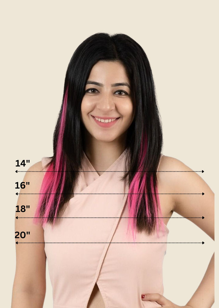 Length chart for Barbie Pink Hair Strands