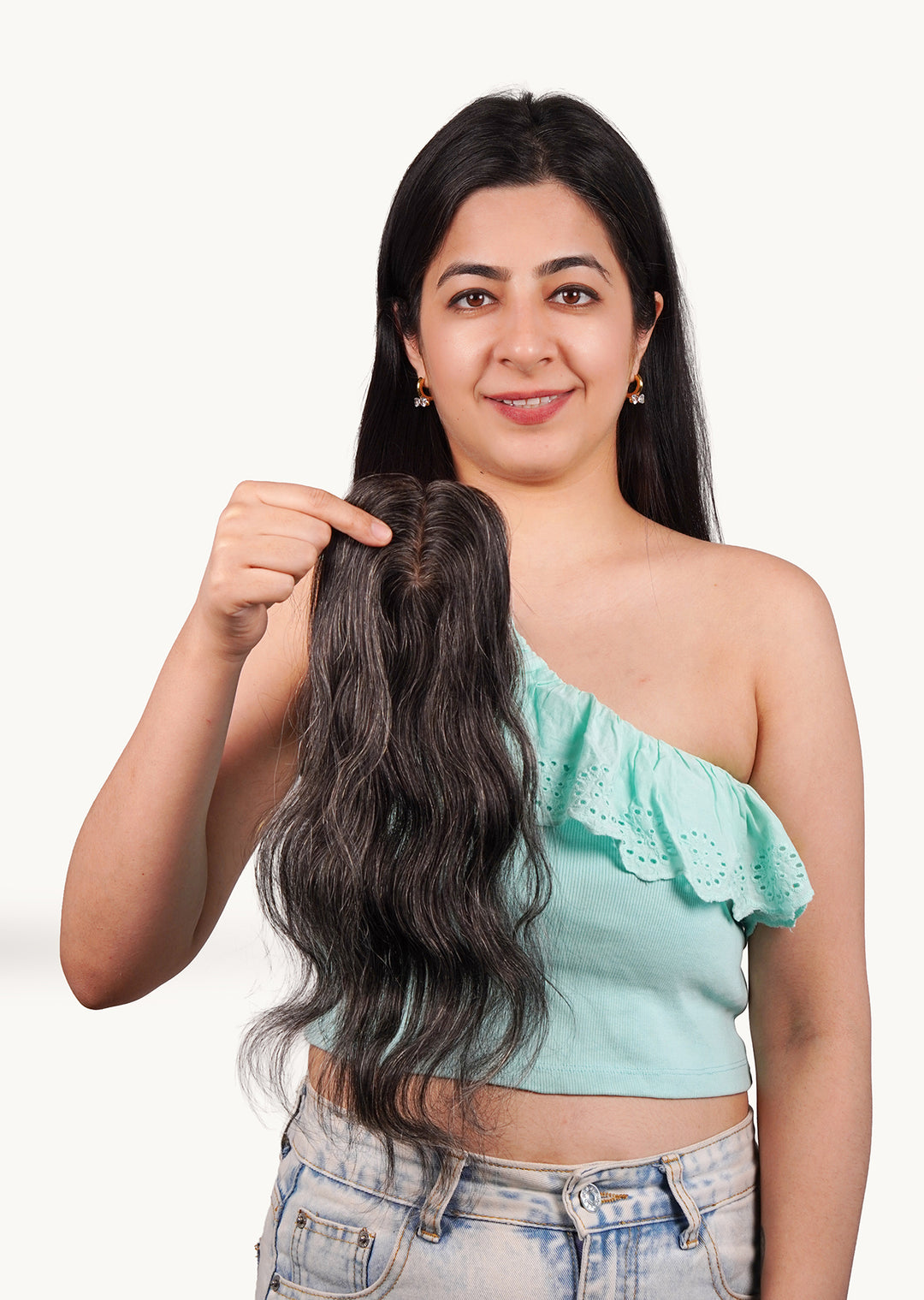 Salt & Pepper Silk Hair Topper