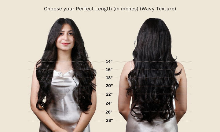  Length guide for micro ring hair extensions for wavy hair