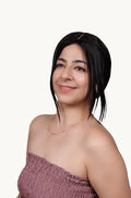 Silk Topper with Curtain Bangs