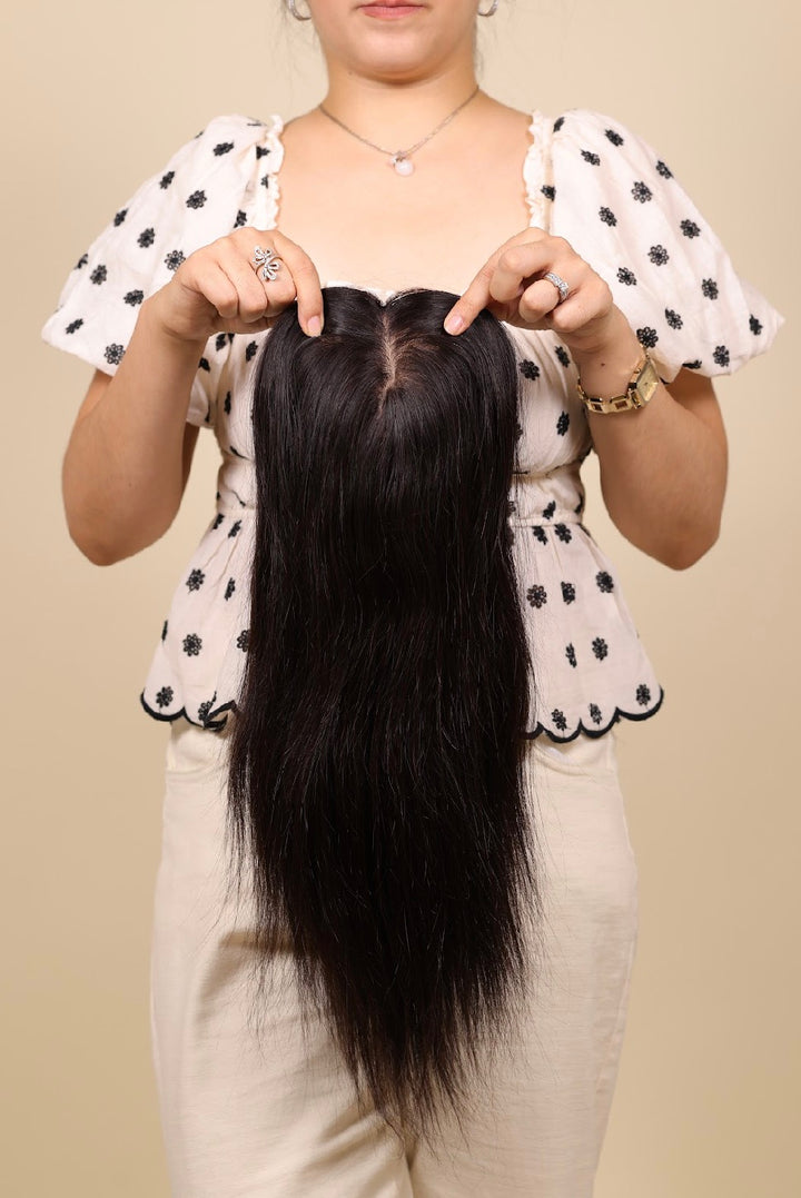 Full Crown Topper : 6*8 Silk Hair Topper