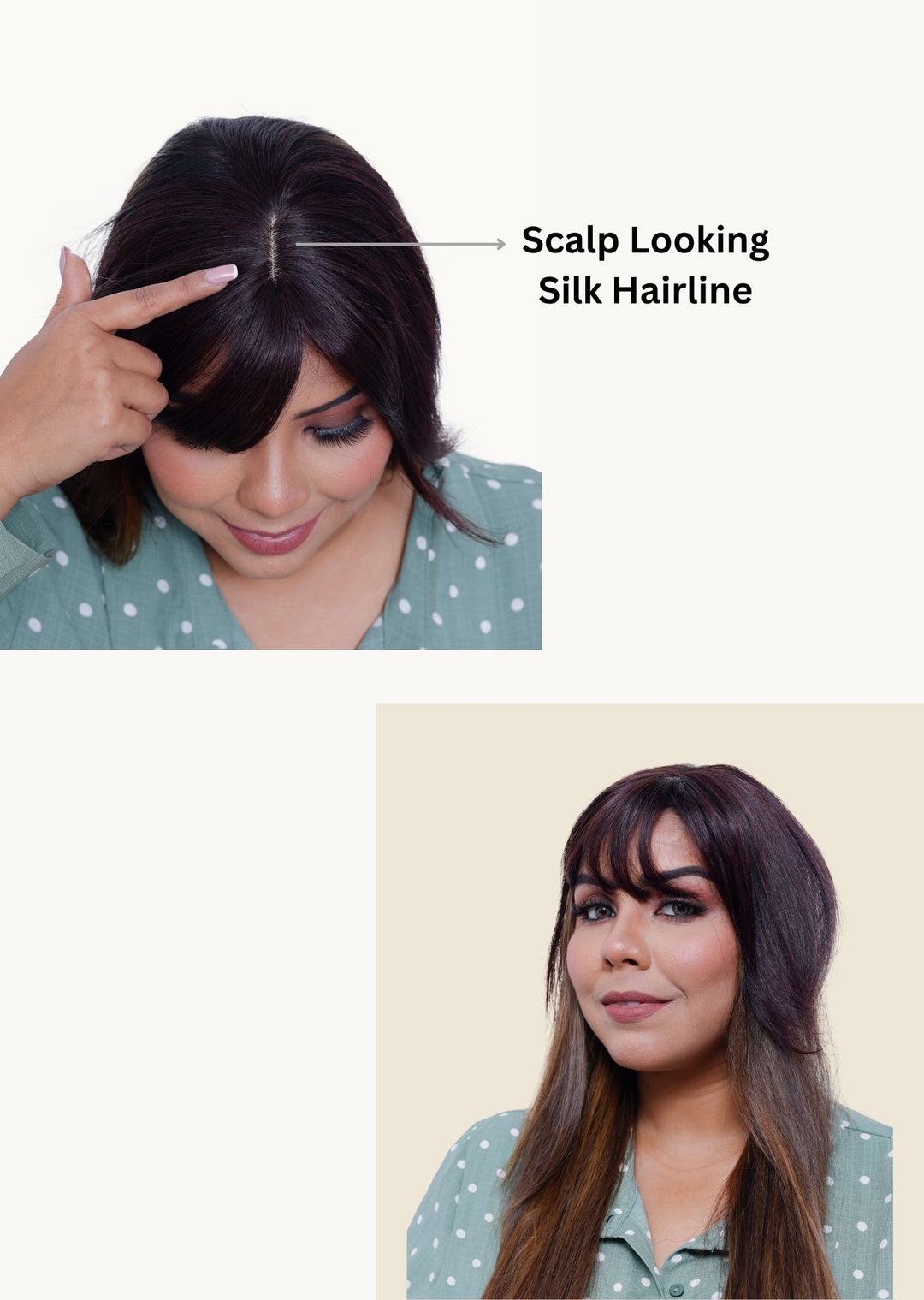 Silk Topper with Bangs