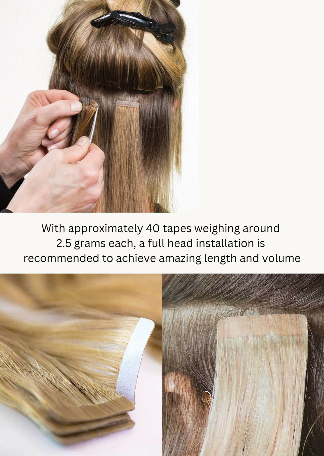 How to wear tape in hair extensions step-by-step