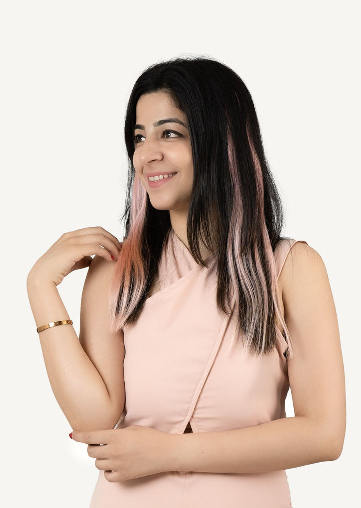 Bubble Gum Pink Hair Strands