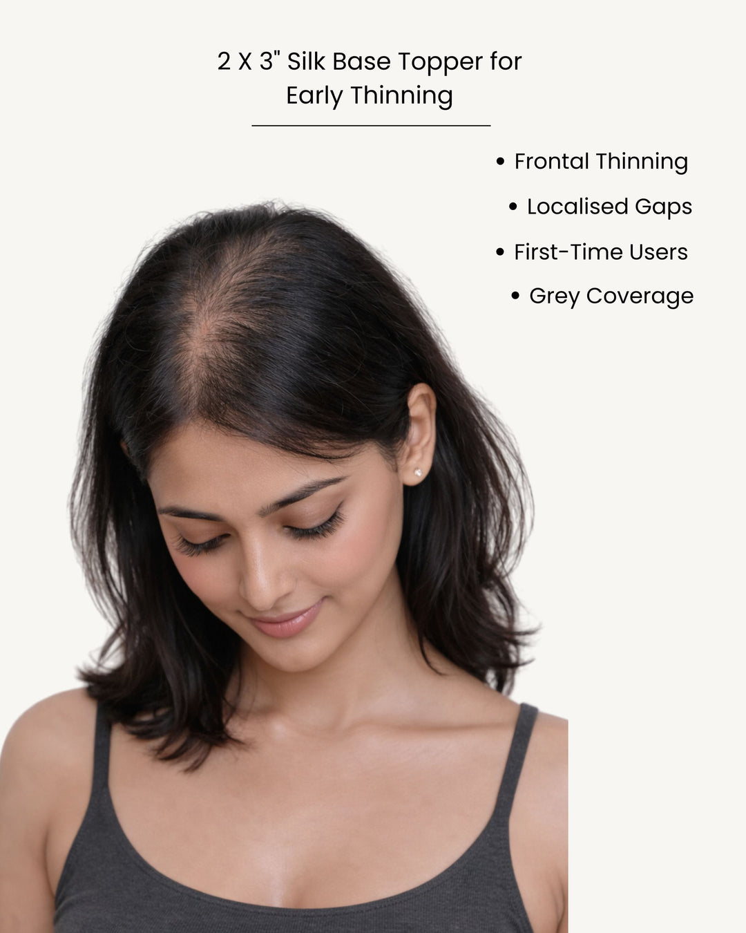 Woman with hair thinning issues 