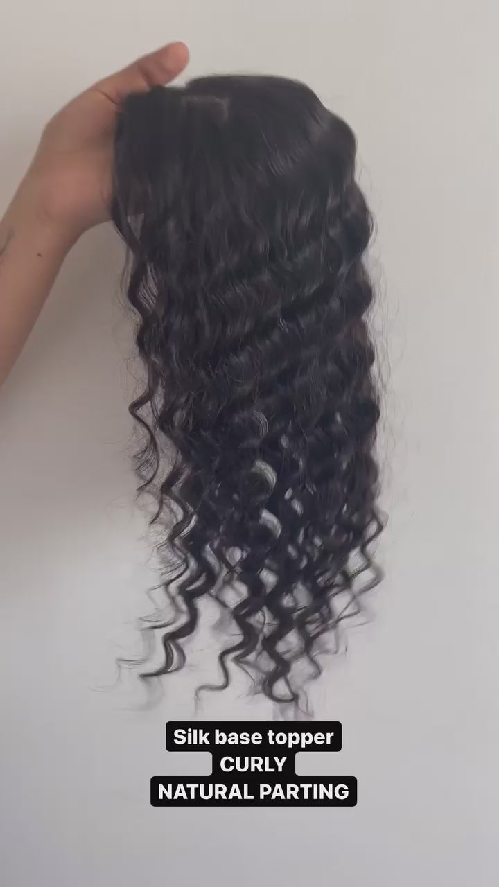 Curly Silk Hair Topper